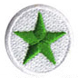 green star soccer ball patch