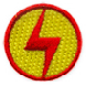 lightning bolt yellow patch