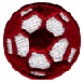 maroon soccer ball patch