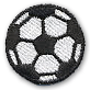black soccer ball patch