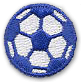 blue soccer ball patch